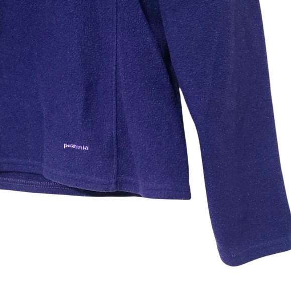 Patagonia Capilene Navy Blue Quarter-Zip Fleece Pullover Womens Size L - Picture 5 of 13